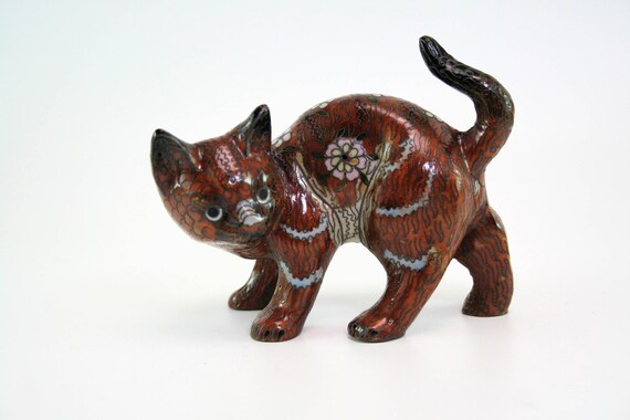 cloisonne cat ornament