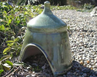 Toad House , Ceramic Yard Art Toad House , Fairy Garden Hut , Toad Abode , Toad Home , Fairy House , Whimsical Garden Decoration !
