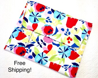 Modern Flower MISTI (Original) padded cover, Misti padded sleeve, Misti storage, iPad Air 2 sleeve, 9.7"iPad Pro padded pouch