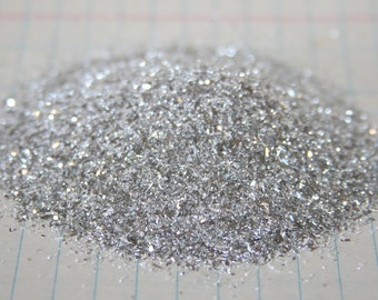 Pure Genuine German Medium Grit silver Glass Glitter 80 grit