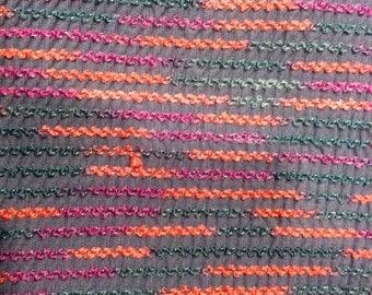 Purple and plum, red striped jersey fabric