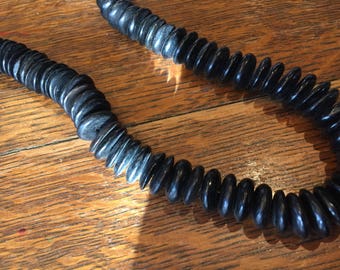 HORN BEADS 18 - 20 mm 15 inch string thickness varies 5 - 8 m vintage item no. HB003
