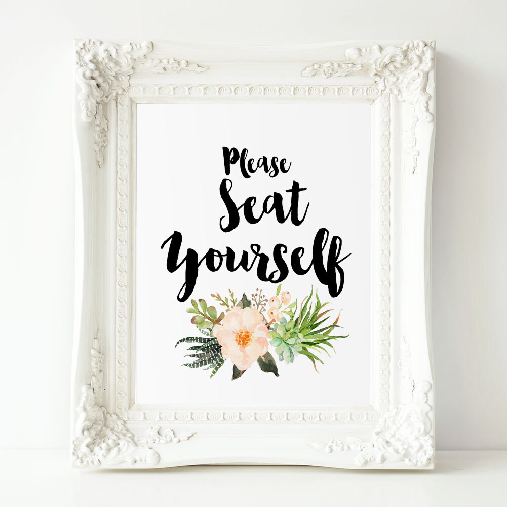 Bathroom Art Please Seat Yourself Wall Art Funny Bathroom