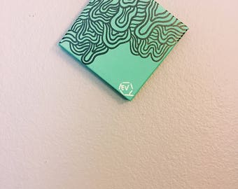 Mini blue-green Canvas