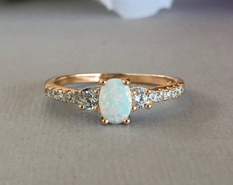 Opal promise ring | Etsy