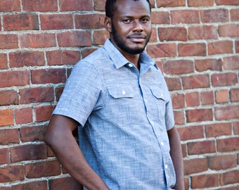 S/S Chambray Button Up shirt for the tall man