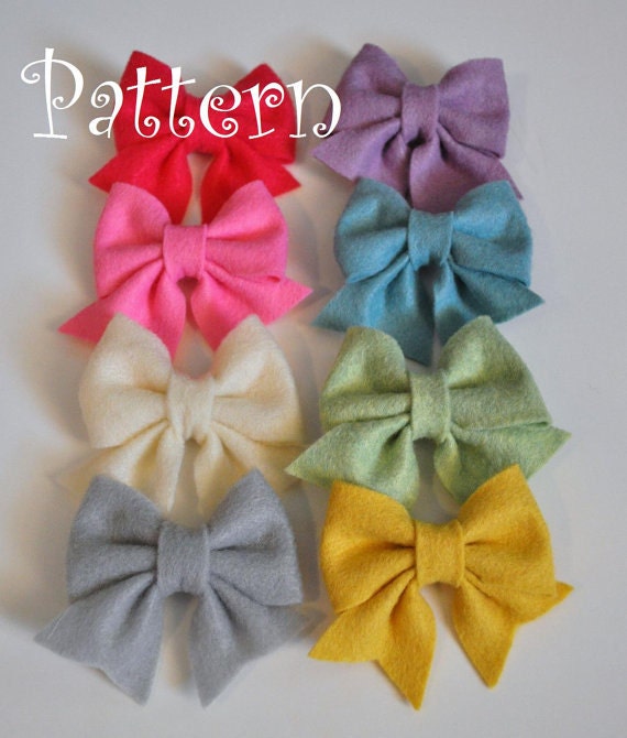 felt hair bow pattern tutorial with printable templates 3 bow printable bow tie template