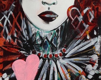 Woman Art Woman Painting Woman Beauty Portrait Painting Portrait Fine Art Portrait Wall Art Portrait Original Painting Home Decor Art