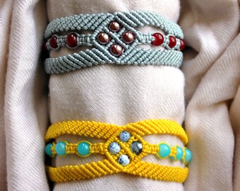Macrame window bracelet