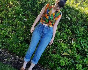Sleeveless Abstract Top