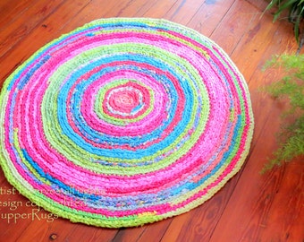 Rag Rug - Easy Order Lilly Pulitzer bedding, "braided" rug, crochet rug, the Original Lilly Pulitzer rug, buy the original, not the copycat