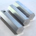 Aluminum HEXAGON BAR 3/8" Stamping Blanks - You choose the length debured