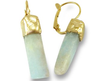 Aquamarine Earrings, Aquamarine Drop Earrings, Aquamarine Dangle Earrings, March Birthstone, Gold Aquamarine Earrings, Gemstone Earrings.
