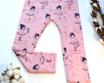RTS 2/3T Ballerina ORGANIC knit LEGGINGS