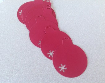 Christmas Ornament Gift Tags - set of 12. Choose your colors.