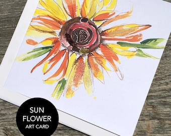 Sunflower Art Card (Greeting Card)