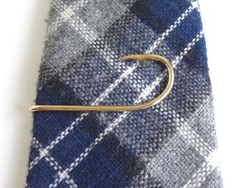 Gold FISH HOOK Tie Bar / Tie Clasp / Tie Clip in Gift Box