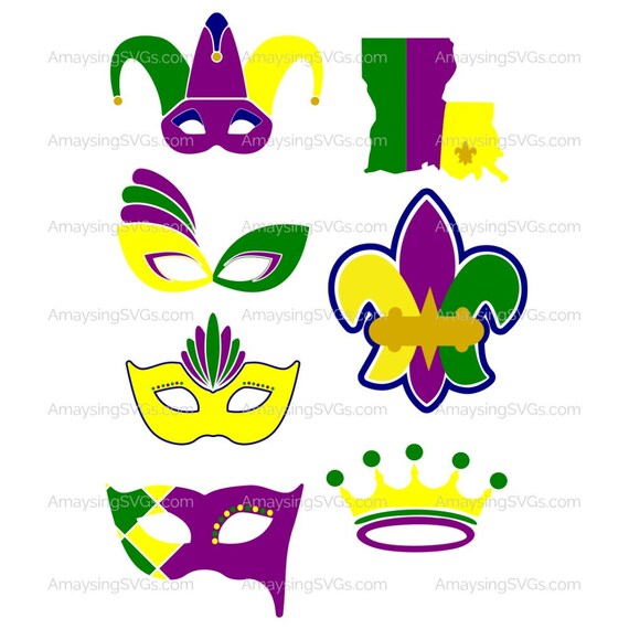 Svg Mardi Gras Svg Set Mardi Gras Party Decor Jester Svg