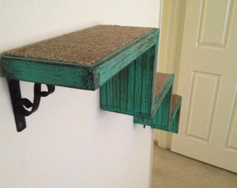 Set of Three | Two Cat Stairs | One Cat Bed | Cat Wall Shelves | Cat Walkways | Cat Perch