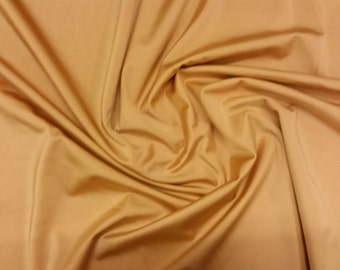 Gold - Plain Lycra Spandex Stretch Fabric Material - 150cm (59") wide per metre / half