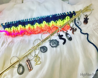 Large Needle Number Knit Stitch Markers (removable)