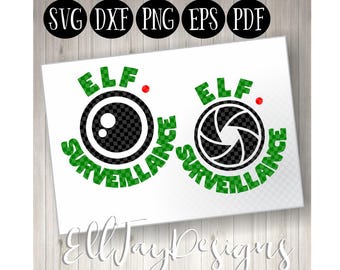 Elf Surveillance cam svg, santa cam svg, reindeer watch svg, ornament svg, santa cam ornament svg, cut file, silhouette, cricut, svg, bundle
