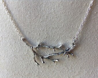 Branch Necklace, Silver Branch Necklace