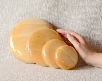 Wooden Hat Blocks - 17 cm - 13cm - 10cm - 8cm diameter - Set of 4 millinery hat blocks