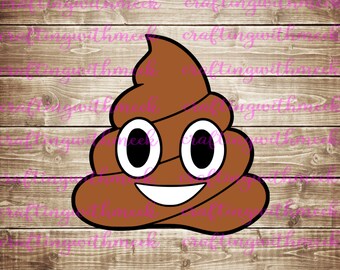 Poop Emoji SVG- Cricut Explore - Design Space - Silhouette Cameo