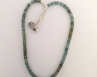 Moss Aquamarine necklace with pendant