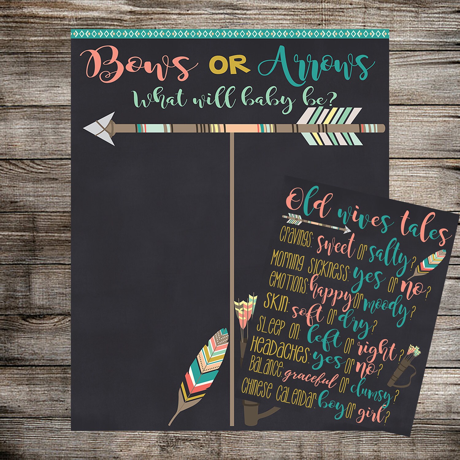 Bows or Arrows Gender Reveal Vote and Old Wives Tales Bows or