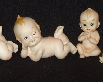 Set of 5 Vintage Lefton Kewpies