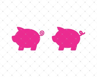 Little Pig SVG EPS DXF files Cricut Silhouette Die Cut Machines Vinyl Cutters Vector Graphic Files