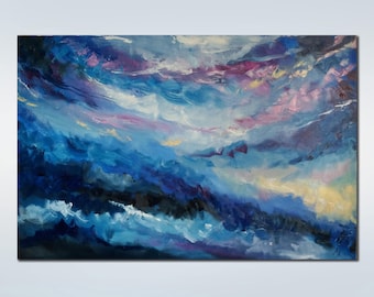 Large Oil Painting Wall Art On Canvas Original art Landscape Painting Texture Oil Painting Abstract Painting