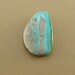 Large Hand-cut Teardrop Cabochon, Royston natural ribbon turquoise, 25x16x5mm free form teardrop, blue color, hand-cut turquoise cabochon