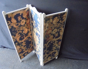 French vitage room screen/white wax/small room screen/decorative screen/shabby chic/french apartment