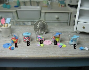 1/6 1:6 playscale Vintage inspired Decors Sprinkles canisters miniature blythe baking barbie food fashion doll