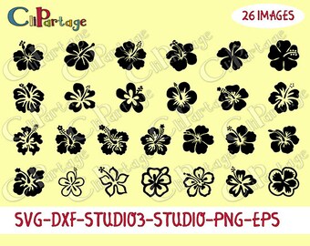 Images SVG, Font Cut files,Digital Image,Hibiscus Images,SVG silohuettes, Decal Svg files for Silhouette, Cricut, Instant digital download