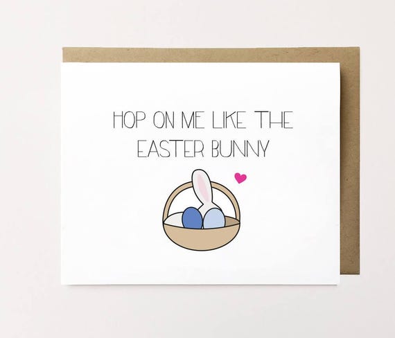 Funny Easter card Naughty Easter card for boyfriend Adult