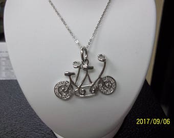 Sterling Silver Bicycle pendant