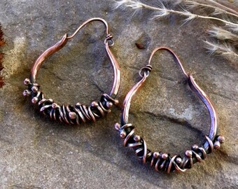 Another Place and Time - Artisan handcrafted Eco-friendly Copper Earrings