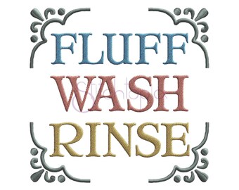 Fluff Wash Rinse Machine Embroidery Digitized Design Pattern