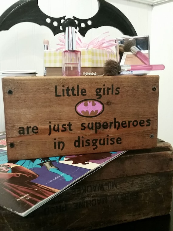 Batgirl Batman Superhero box Little girl room decor