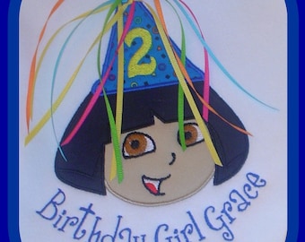 Custom Dora the Explorer Birthday Shirt