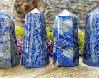 Lapis Lazuli Crystal Healing Point / Grid Energy Stones - 082