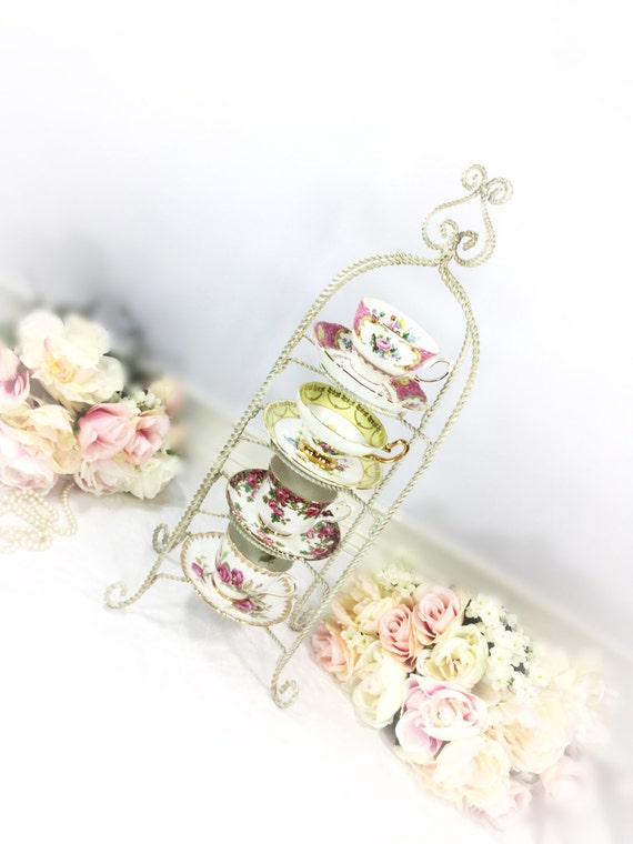 Cup And Saucer Display Stands 100 Tier Twisted Metal Shabby Chic Tea Cup and Saucer Display 45 Cup And Saucer Display Stands 100 Tier Twisted Metal Shabby Chic Tea Cup and Saucer Display 45