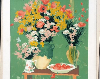 Lithograph after the 'Bunches of flowers' work of Vignoles