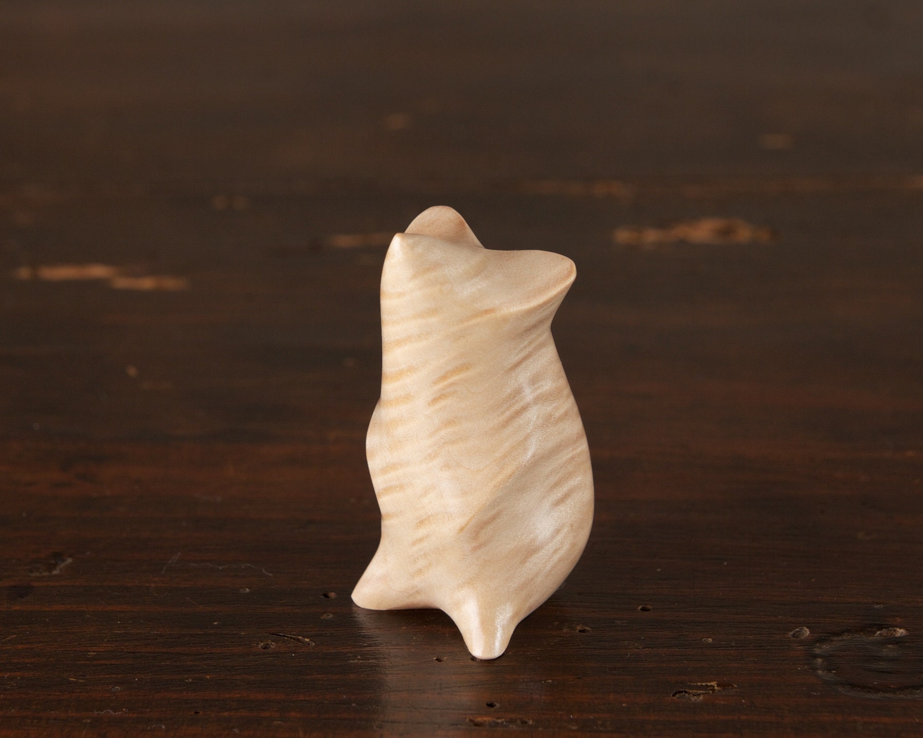 Tiny mouse carved from figured maple wood by perry Tiny mouse carved from figured maple wood by perry