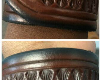 1&1/4" Brown Border Line Cuff