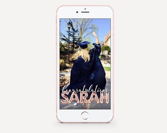Graduation Geofilter, Graduation Snapchat Geofilter, Class Of 2017, Snapchat Graduation Filter, Foil Balloon Geofilter, Congrats Geofilter.